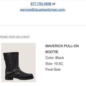 Stuart Weitzman Black Maverick Boot  10.5 C